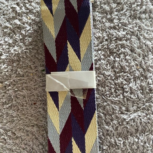 Chevron Pattern Women's Belt in Purple, Cream, and Yellow - Picture 2 of 3
